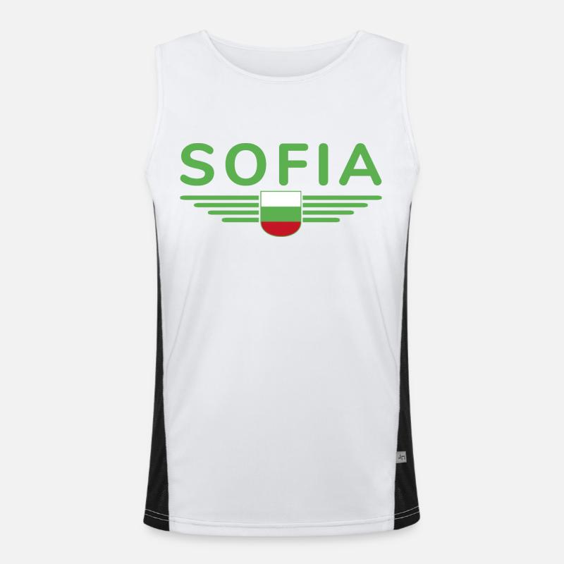 Sofia Design – Stolz auf Bulgariens Hauptstadt Funktionelles Kontrast-Tank Top für Männer 