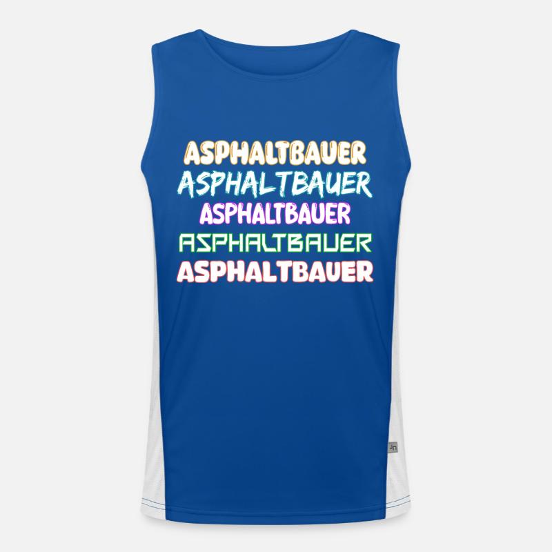 Constructeur d’asphalte comme métier Débardeur respirant contrasté Homme 