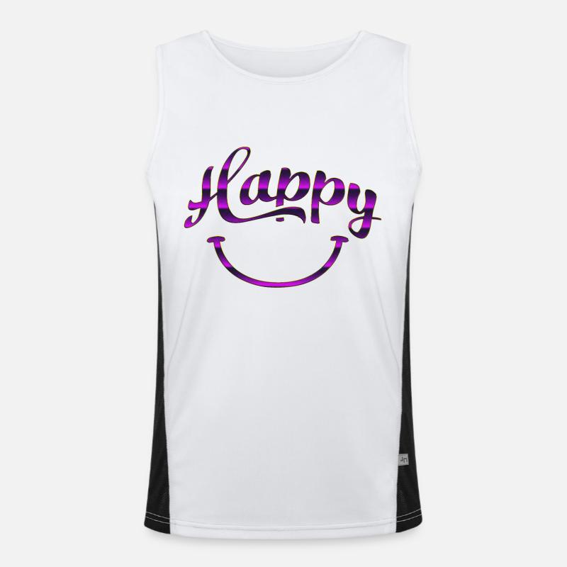 citations heureuses citation positive mignonne amour positivité Débardeur respirant contrasté Homme 