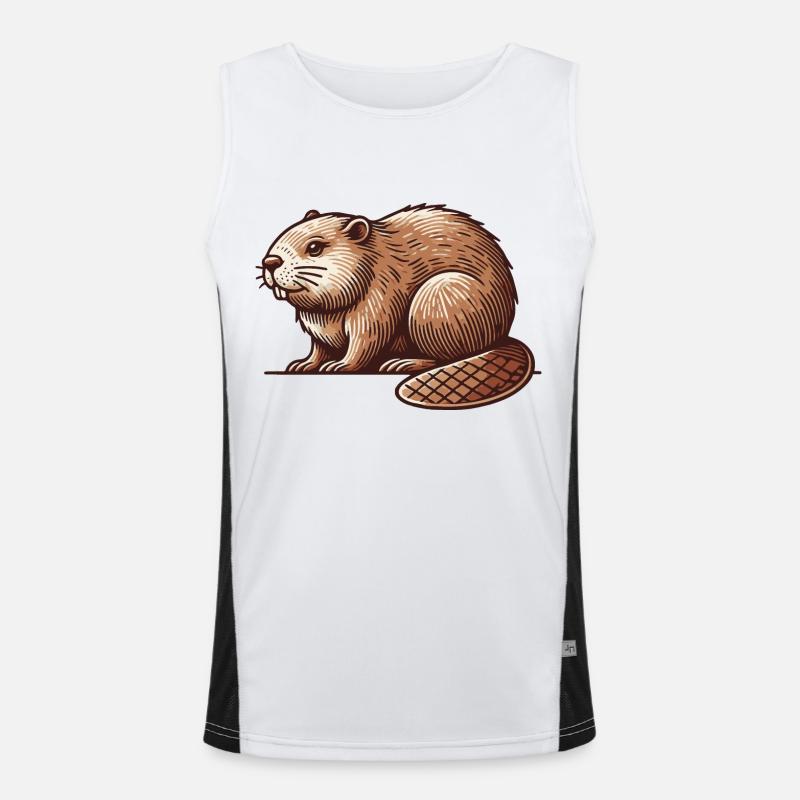 Biber Funktionelles Kontrast-Tank Top für Männer 