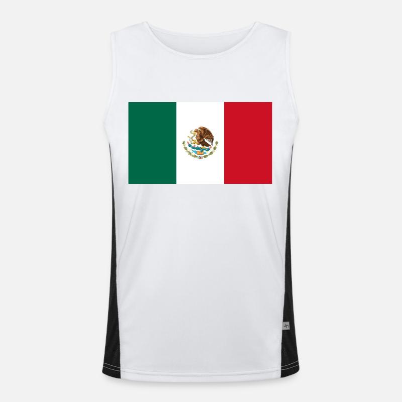 Mexico - Men's Functional Contrast Tank Top  - white/black