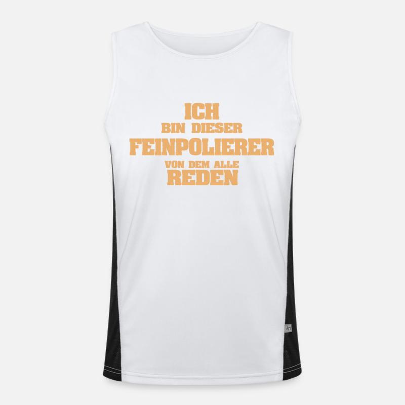 Feinpolierer als Beruf Funktionelles Kontrast-Tank Top für Männer 