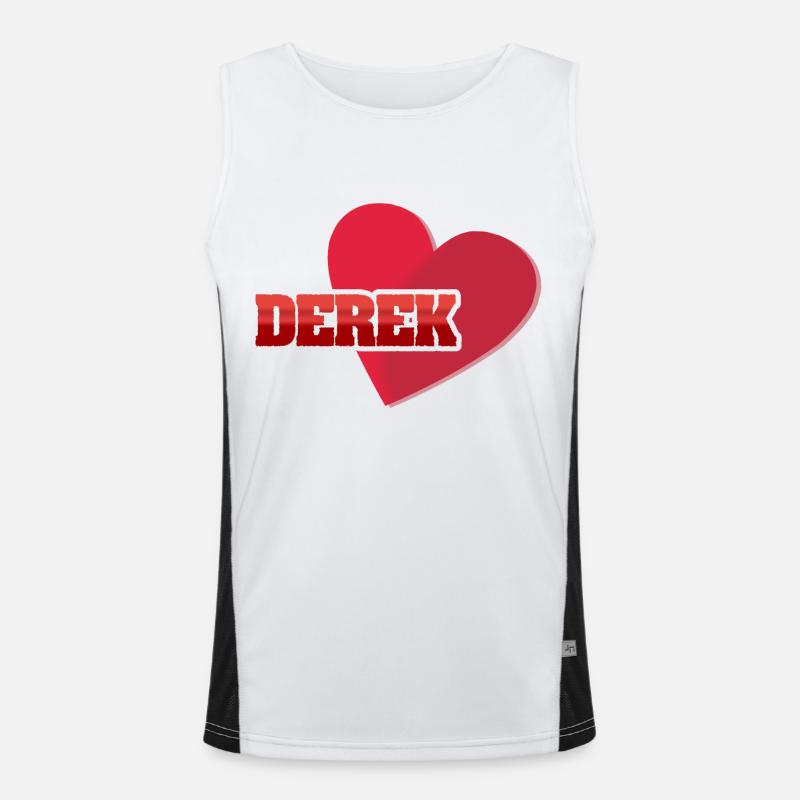 Derek as a first name Men's Functional Contrast Tank Top 