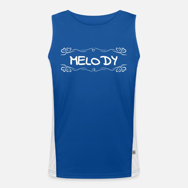 Name Melody Funktionelles Kontrast-Tank Top für Männer 