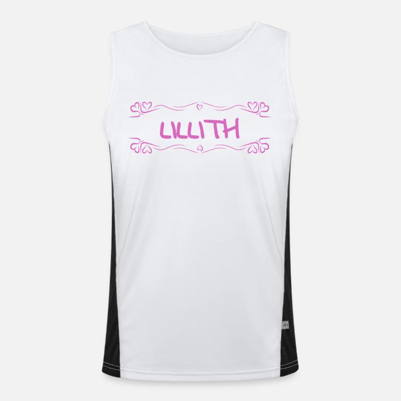 Lillith as a name - Men's Functional Contrast Tank Top - white/black