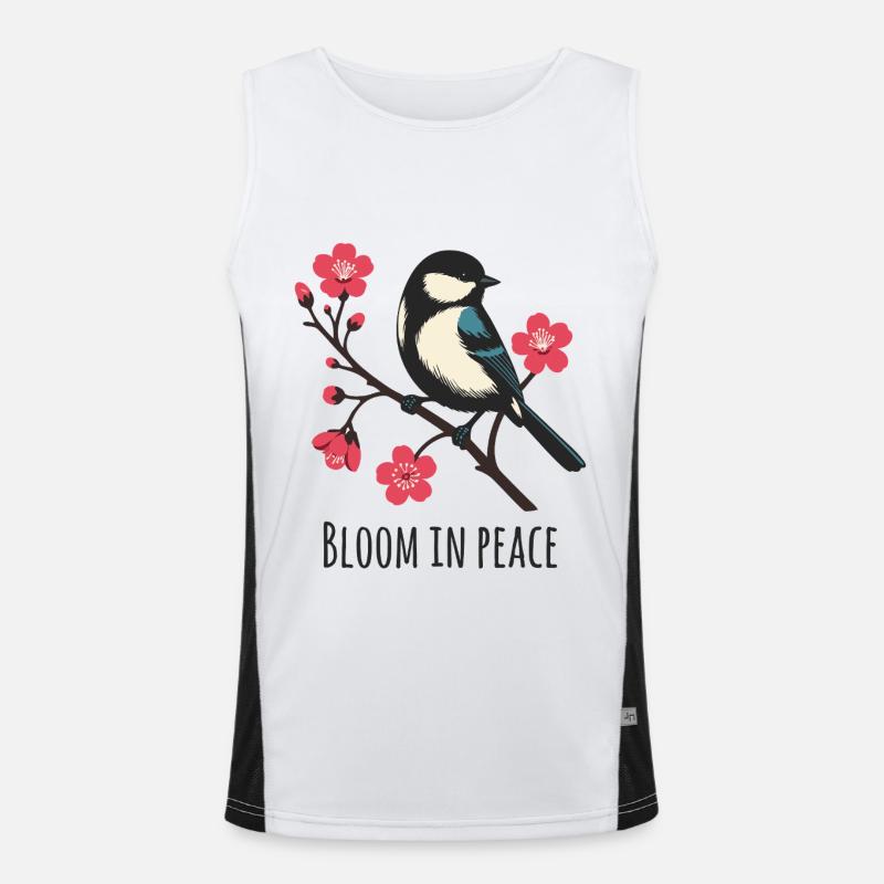 Bloom in Peace Men's Functional Contrast Tank Top 