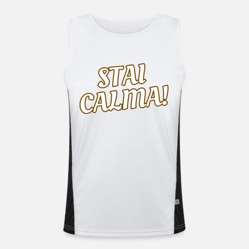 STAY CALM Men's Functional Contrast Tank Top 