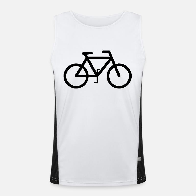 bicyle - Men's Functional Contrast Tank Top  - white/black