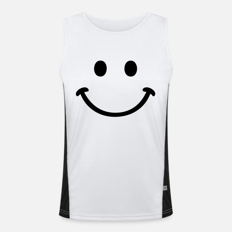 smile smiley Funktionelles Kontrast-Tank Top für Männer 