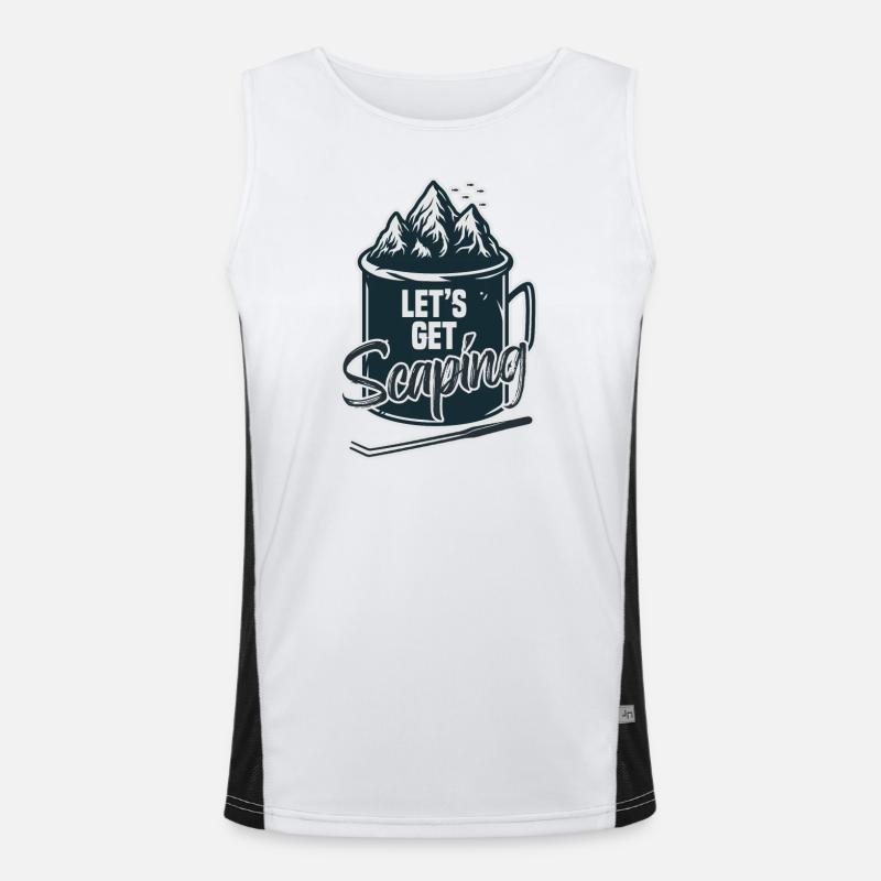 Lass uns Scaping Coffee Cup Aquascaping bekommen Funktionelles Kontrast-Tank Top für Männer 