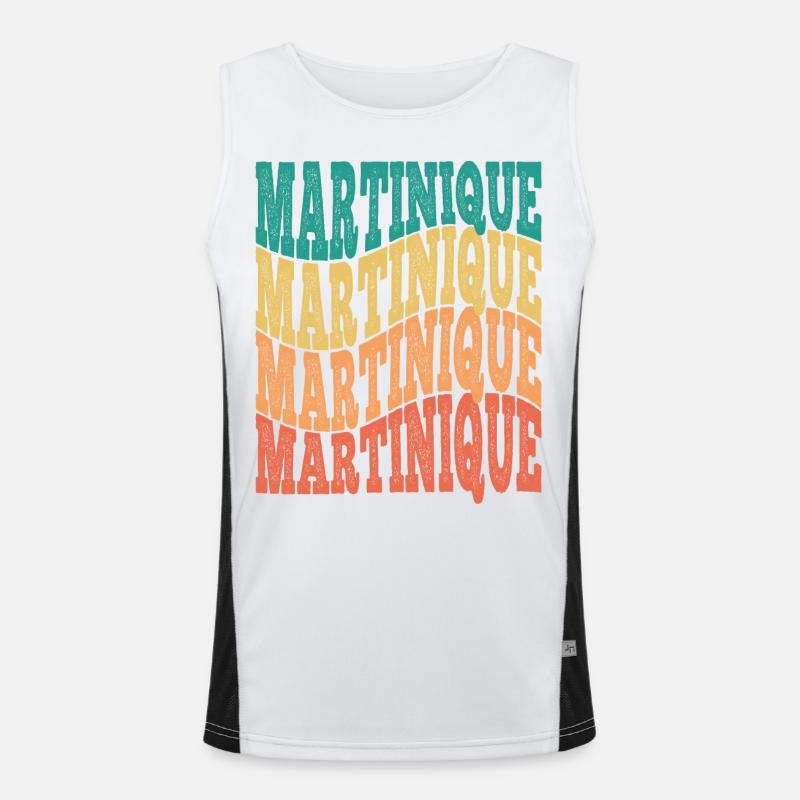 belle idée de Cadeau originale de la Martinique Débardeur respirant contrasté Homme 