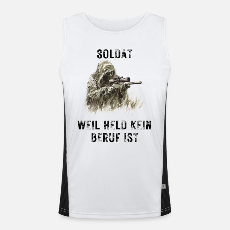 Soldier because hero is not a profession Men's Functional Contrast Tank Top 