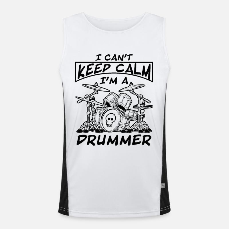 I Can't Keep Calm I'm a Drummer Tee Men's Functional Contrast Tank Top 