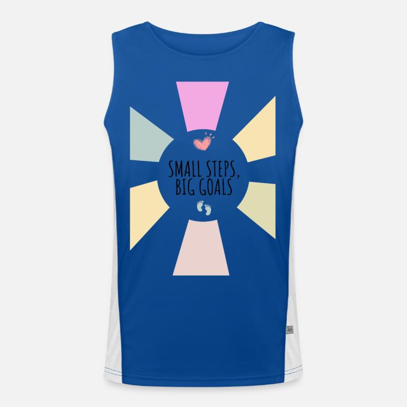 Petits pas, grands objectifs Débardeur respirant contrasté Homme 