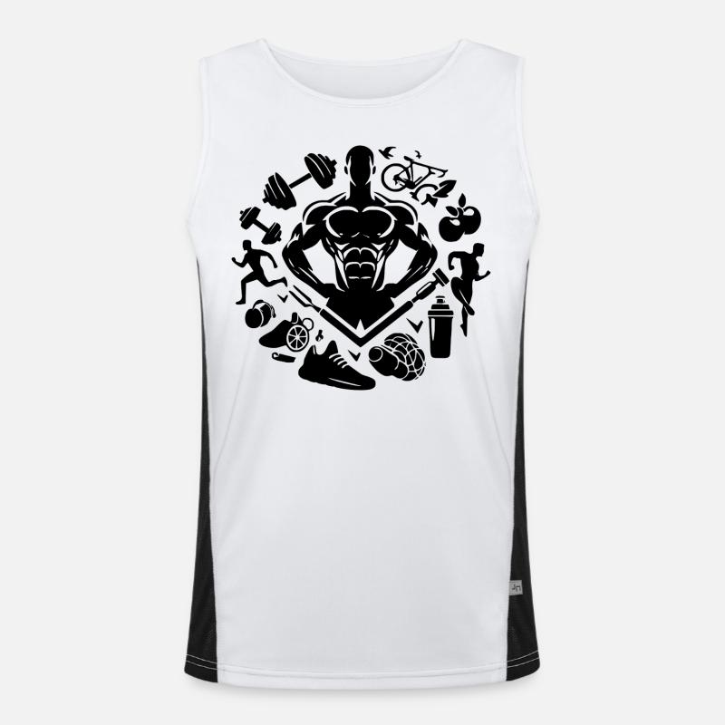 Bodybuilder Funktionelles Kontrast-Tank Top für Männer 