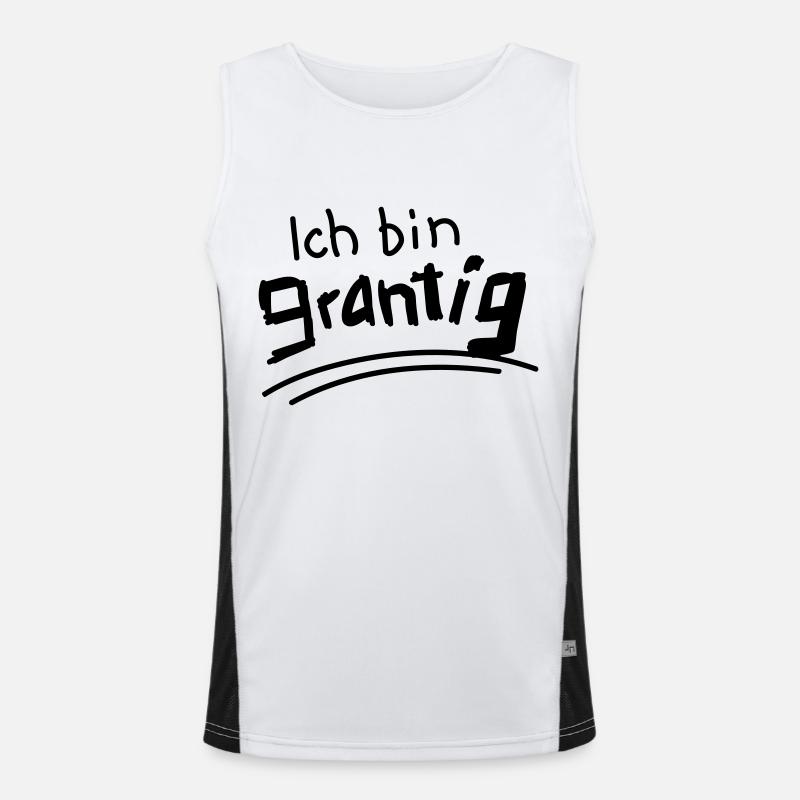 I'm grumpy - Men's Functional Contrast Tank Top  - white/black