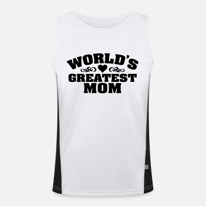 WORLD´S GREATEST MOM Funktionelles Kontrast-Tank Top für Männer 