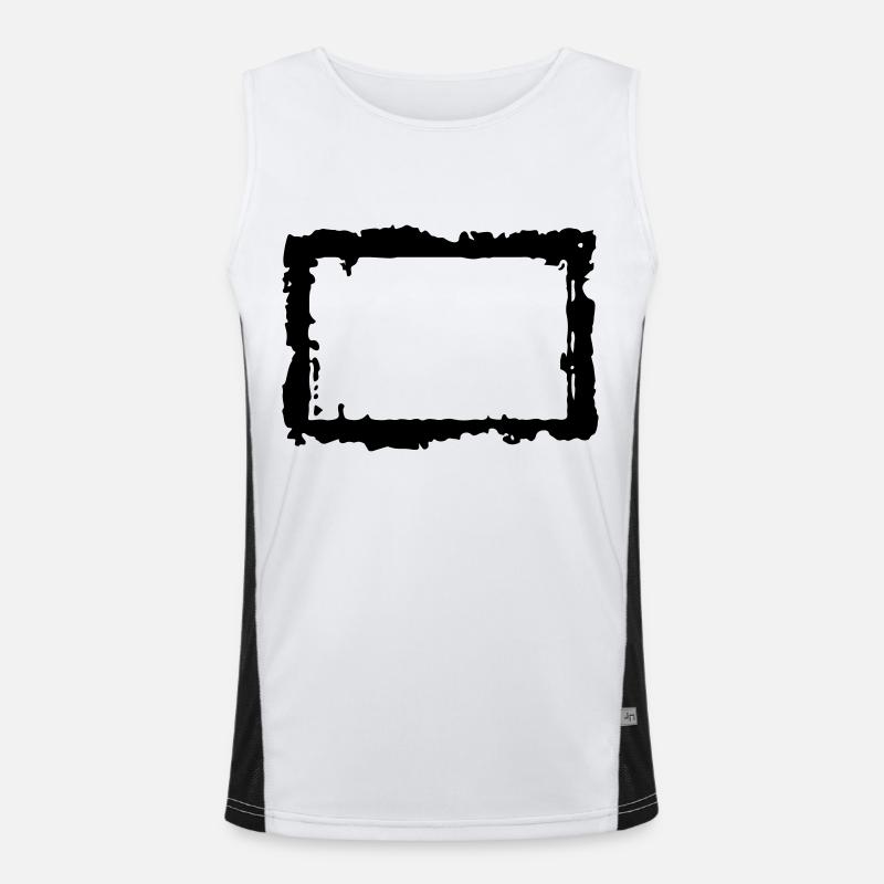 frame_4_vec_1 en - Men's Functional Contrast Tank Top  - white/black