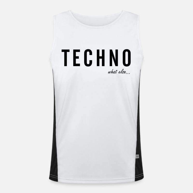 TECHNO ...what else Funktionelles Kontrast-Tank Top für Männer 