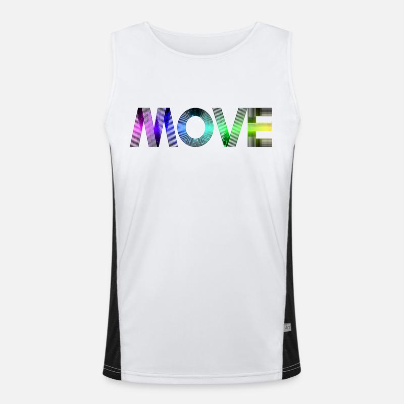 Move - rainbow Men's Functional Contrast Tank Top 