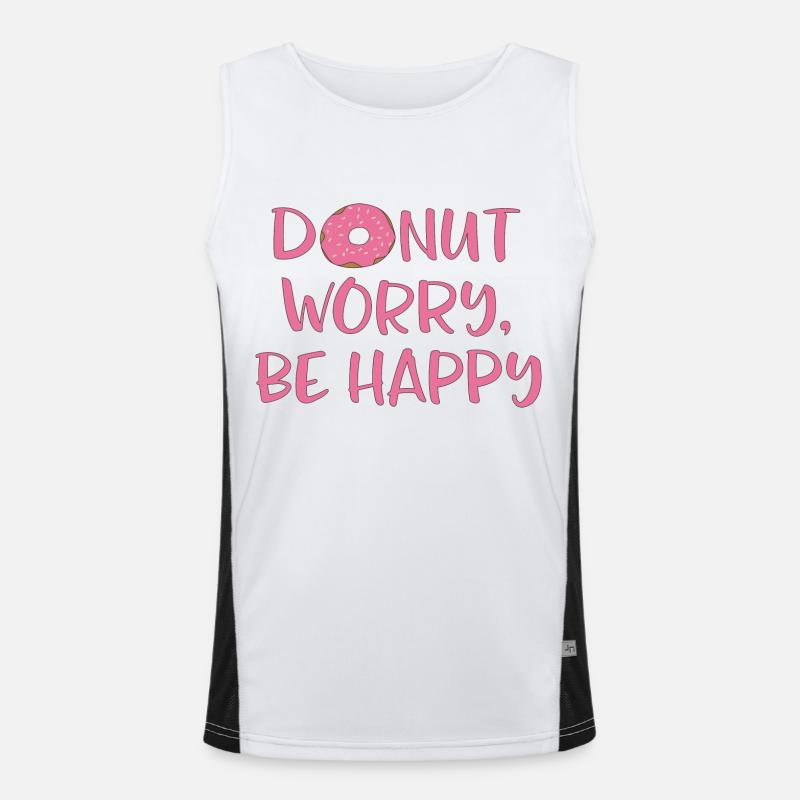 Donut worry Men's Functional Contrast Tank Top 
