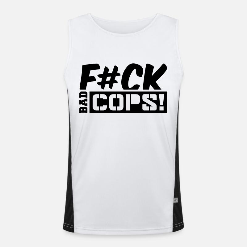 fck_bad_cops_cc1 Men's Functional Contrast Tank Top 