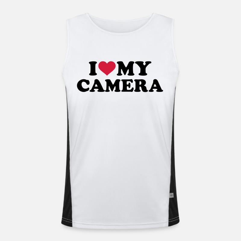 Fotoapparat Funktionelles Kontrast-Tank Top für Männer 
