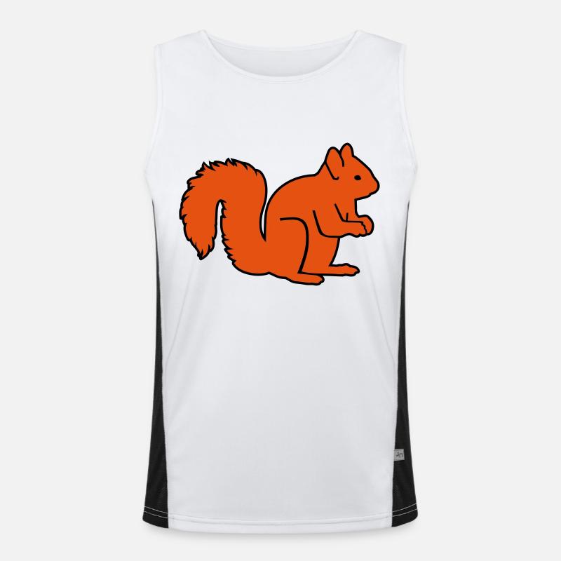 Squirrel - Men's Functional Contrast Tank Top - white/black