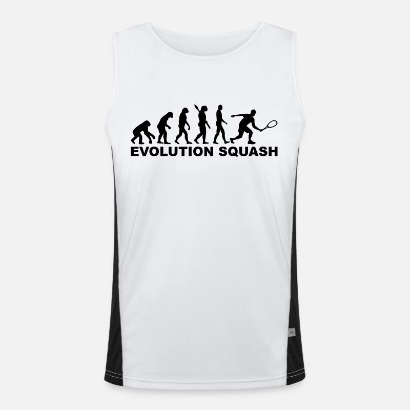 Evolution Squash - Men's Functional Contrast Tank Top  - white/black