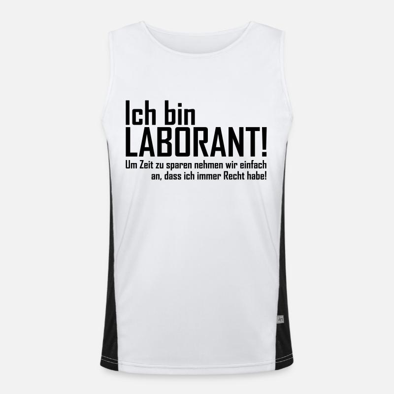 ich bin laborant Funktionelles Kontrast-Tank Top für Männer 