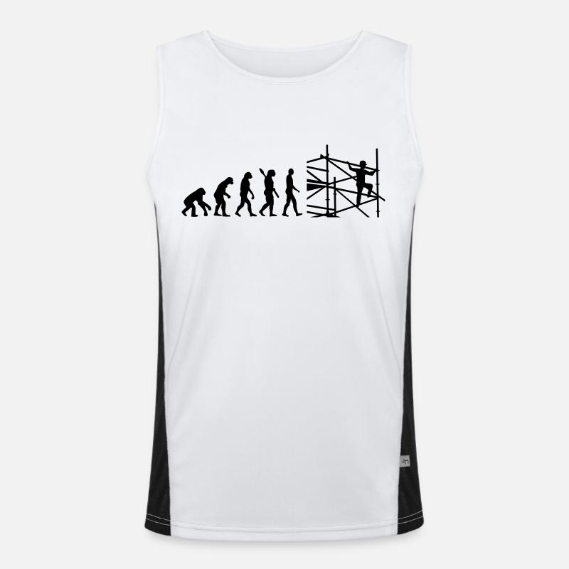 Evolution scaffolder - Men's Functional Contrast Tank Top  - white/black