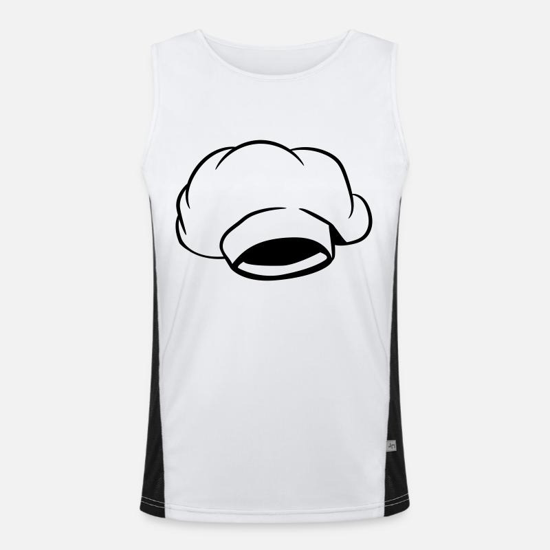 Cook cook chef hat - Men's Functional Contrast Tank Top  - white/black