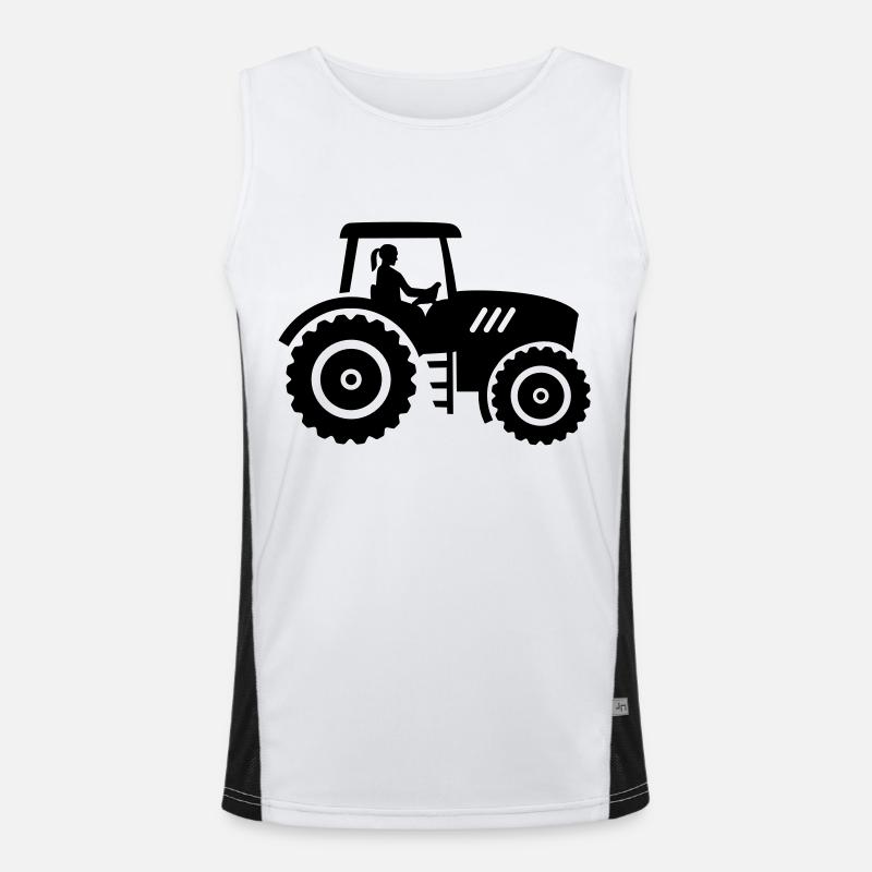 Contadina Canotta sportiva da uomo in contrasto cromatico 