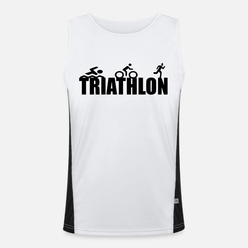 Triathlon Sport Wettkampf Team Funktionelles Kontrast-Tank Top für Männer 