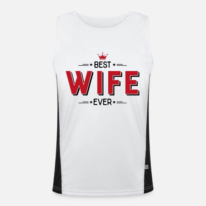 Ehefrau Funktionelles Kontrast-Tank Top für Männer 