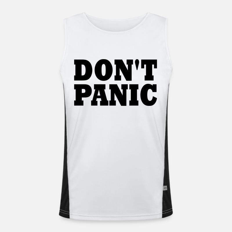 don't panic Men's Functional Contrast Tank Top 