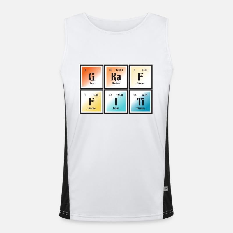 Graffiti | Periodic Table of Elements Men's Functional Contrast Tank Top 