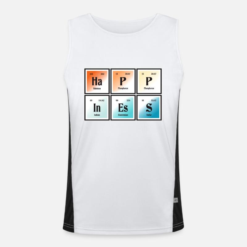 Happiness | Periodic Table of Elements Men's Functional Contrast Tank Top 