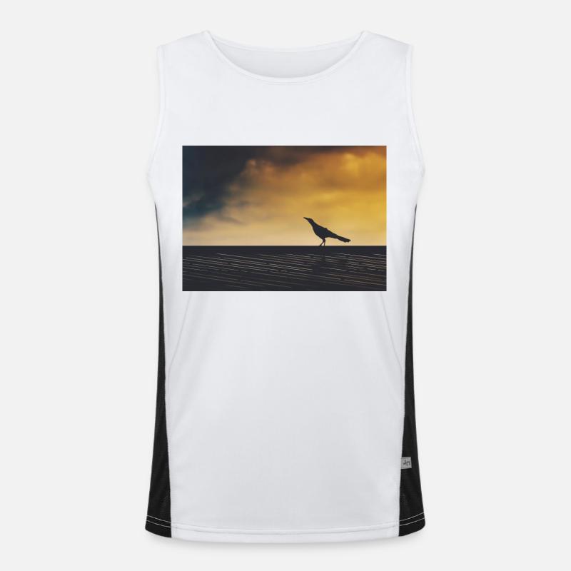Crow exploring Men's Functional Contrast Tank Top 