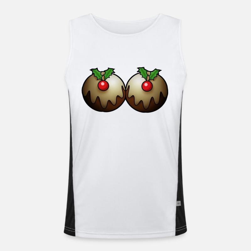 Weihnachtskuchen Funktionelles Kontrast-Tank Top für Männer 