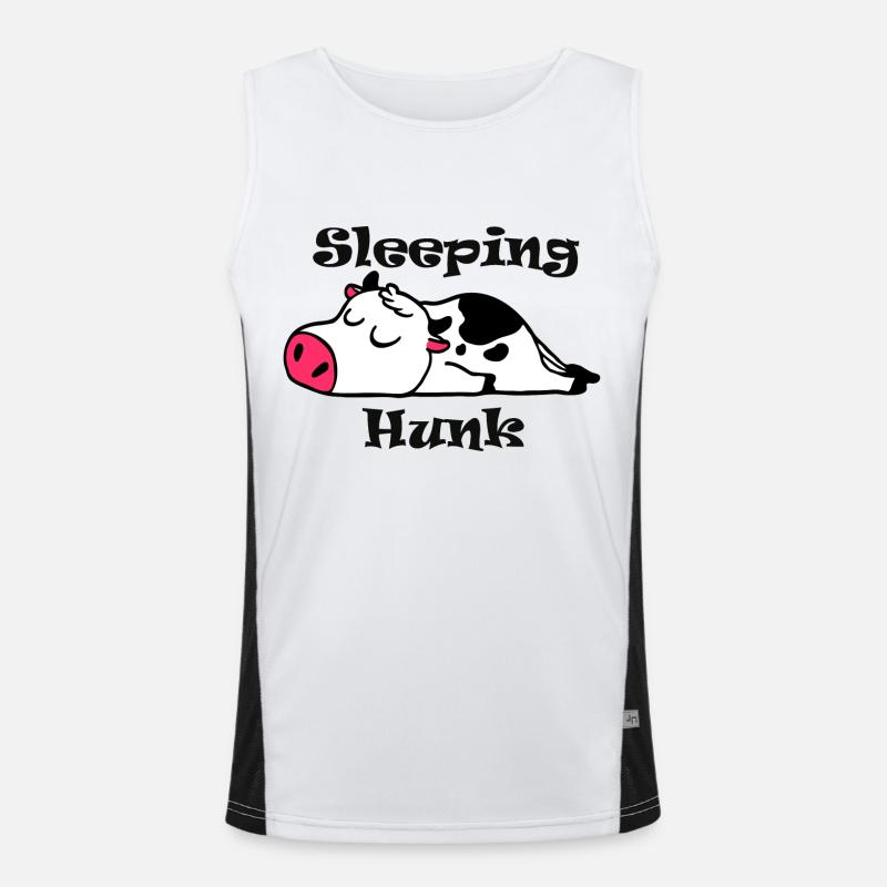 Sleeping Hunk Crow Men's Functional Contrast Tank Top 