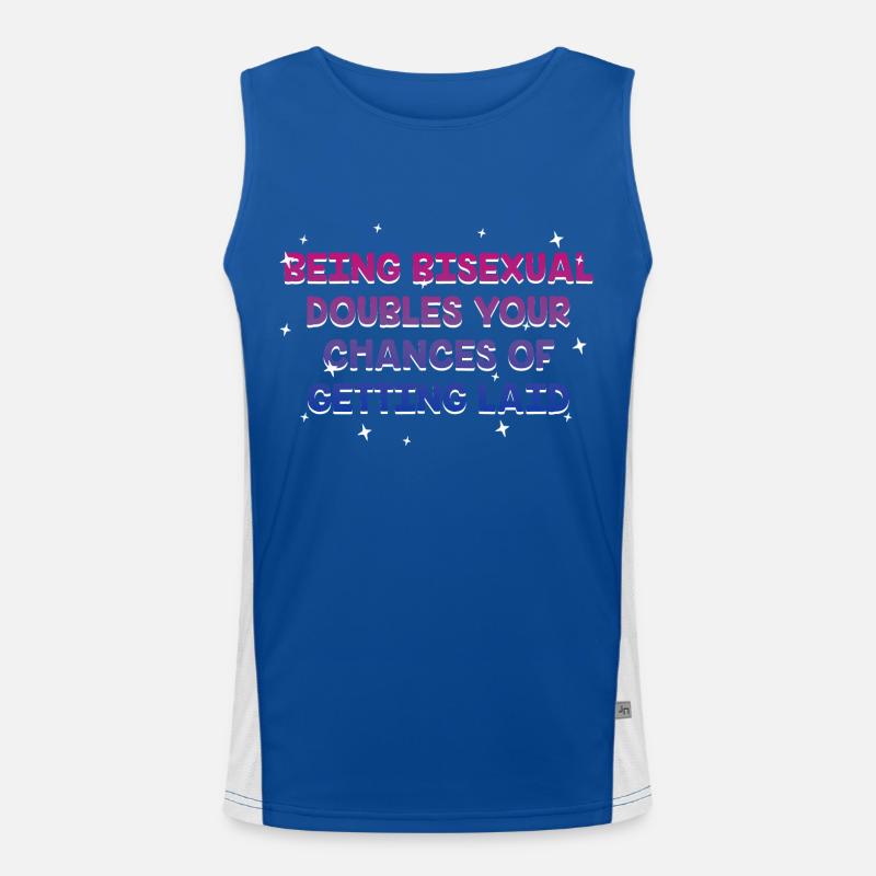 Doubles Your Chances of Getting Laid Bisexual Funktionelles Kontrast-Tank Top für Männer 