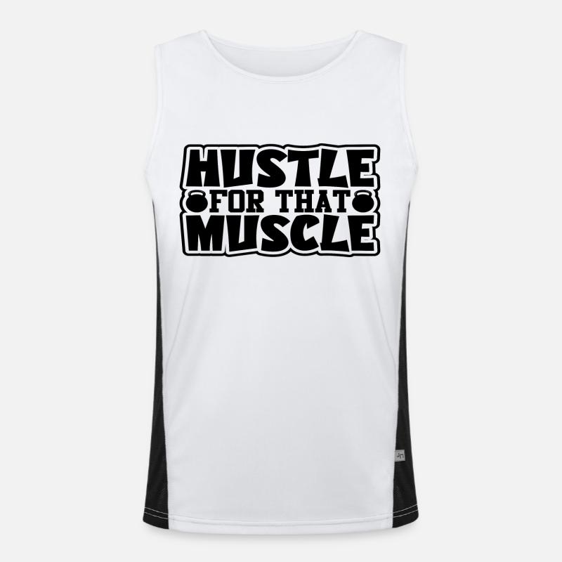 Hustle for that Muscle Men's Functional Contrast Tank Top 