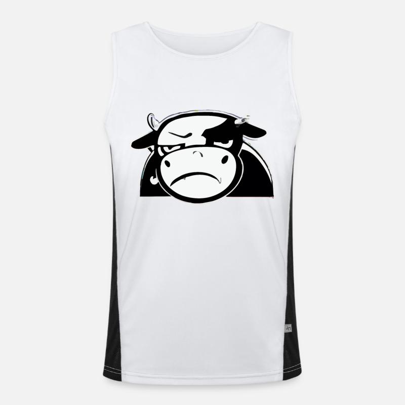 Dub the grumpy cow Men's Functional Contrast Tank Top 