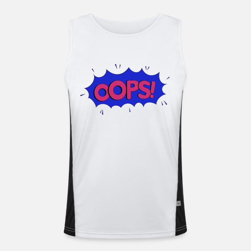 OOPS blue pink Men's Functional Contrast Tank Top 