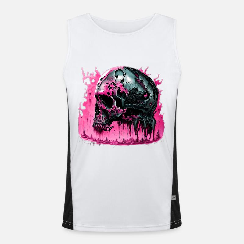 Cyborg Skull Skull Men's Functional Contrast Tank Top 
