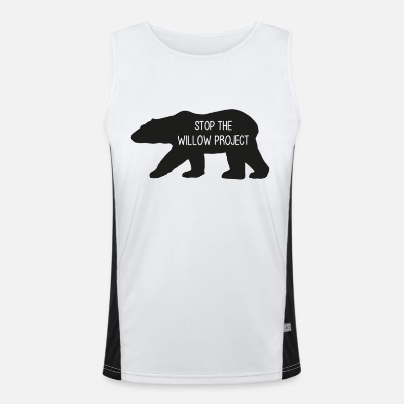 Stop the Willow Project (black) Men's Functional Contrast Tank Top 