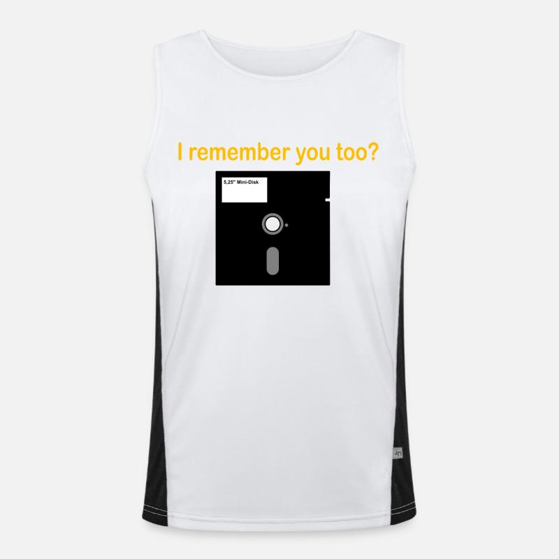 5 25 inch floppy disk Men's Functional Contrast Tank Top 