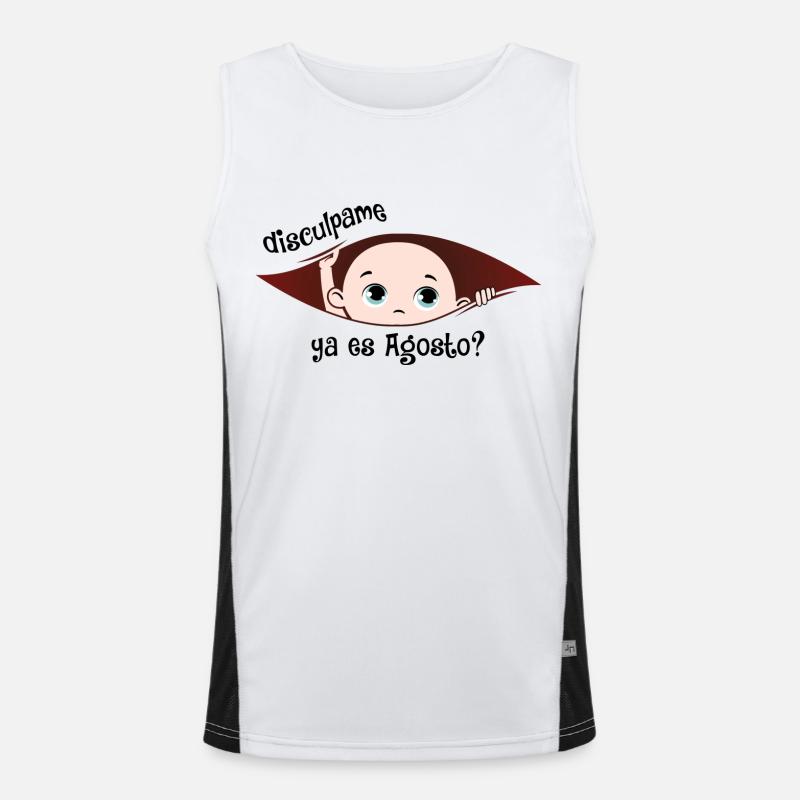 Disculpame Ya Es Agosto Bebé Funktionelles Kontrast-Tank Top für Männer 