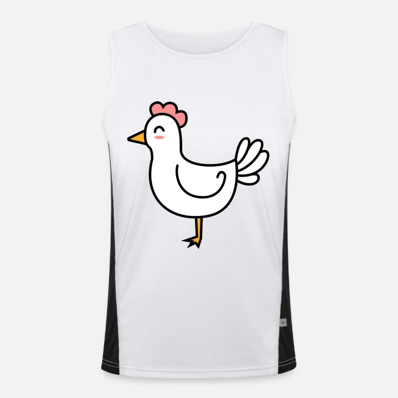 Poulet Comic Animal Débardeur respirant contrasté Homme 